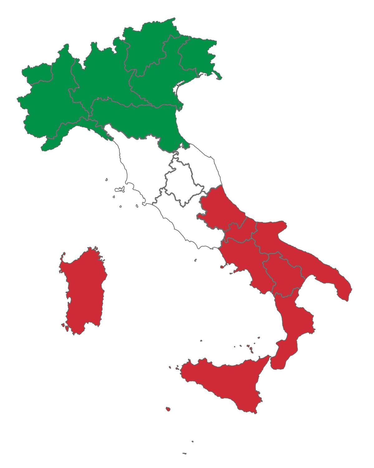 イタリア国旗の地図
