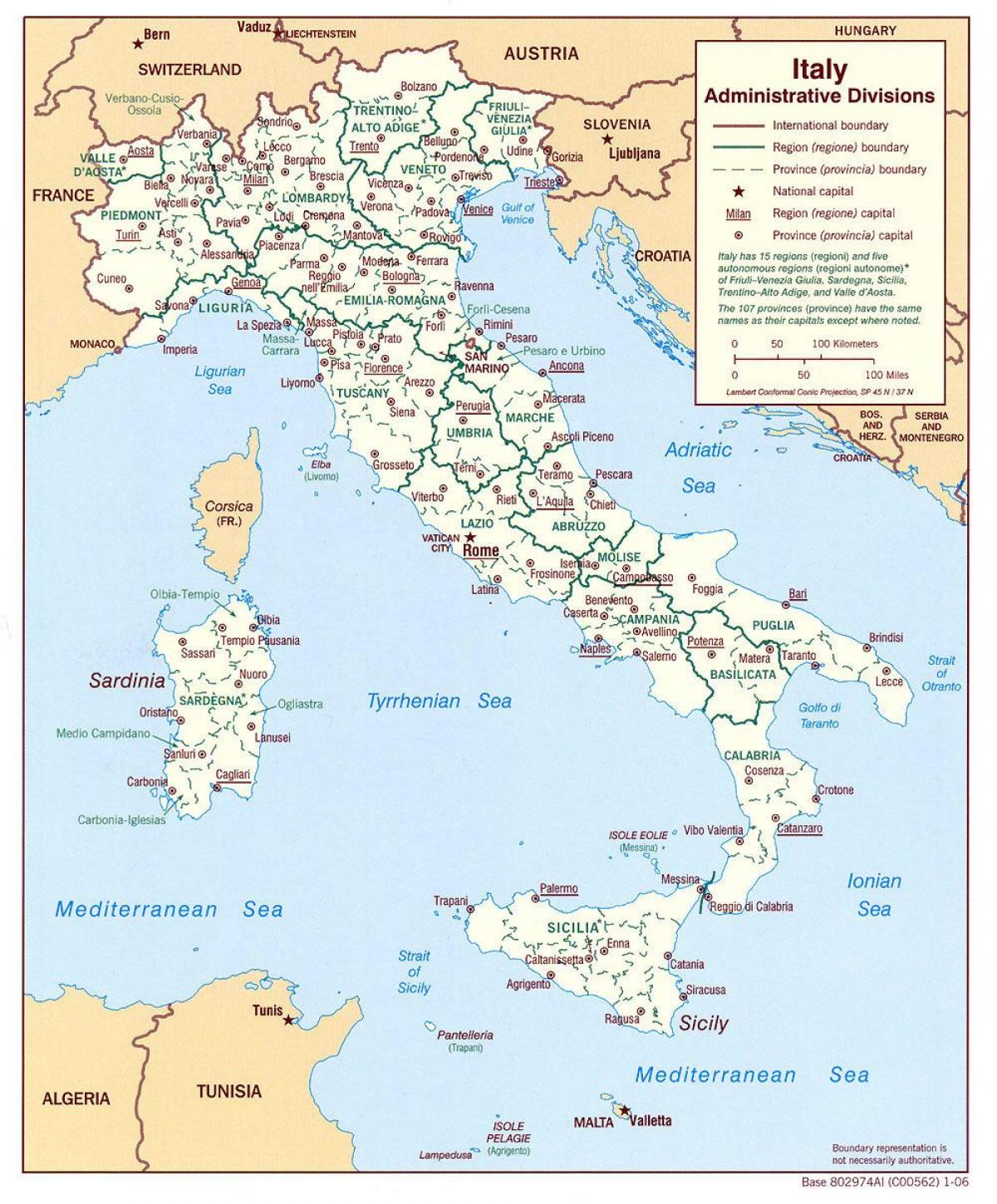 イタリアの都市地図